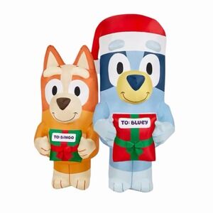Gemmy Bluey & Bingo Airblown Inflatable 5 ft LED Christmas Presents NEW 2025